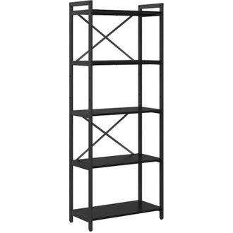 vidaXL Estantería Roble negro 60 x 30 x 153 cm Madera contrachapada Vidaxl