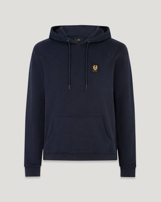 Belstaff Hoodie Mens Cotton Fleece Dark Ink Size 2XL