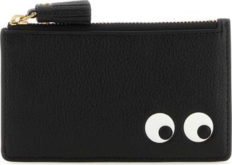 Anya Hindmarch Black Leather Eyes Card Holder