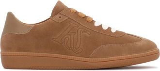 Kazar Heren lichtbruine su&egrave;de sneakers met borduurwerk - Heren - Sneakers - Bruin - 40 EU - Su&egrave;de - Schoenen