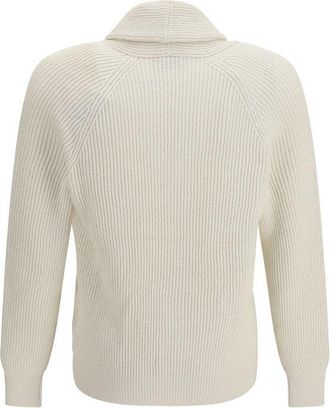 Brunello Cucinelli Mens Beige Cotton Cardigan Clothing