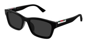 Gucci GG2092SA Asian Fit 001 Mens Sunglasses Black Size 55