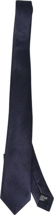 Giorgio Armani Zijden Stropdas - Heren - Stropdassen - Blauw - ONE Size - Accessoires