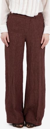 DIEGA Pantaloni in lino Perillo prune