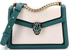 Bulgari Serpenti Forever Top Handle Bag Quilted Leather Small