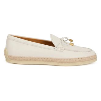 Tod's Tods, Loafers, female, White, Size: 10 US Leather Moccasin