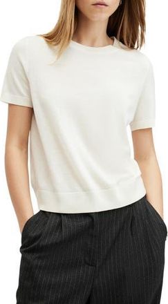 AllSaints Bern Short Sleeve Wool Sweater in Chalk White at Nordstrom Rack, Size X-Small
