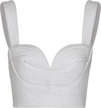 Andres Otalora Womens A Tu Lado Bustier Top In Off - White