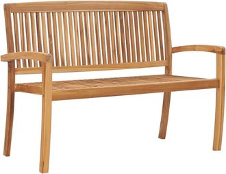 vidaXL Vidaxl - Banco De Jard&iacute;n 2 Plazas Madera Maciza De Teca 128,5 Cm
