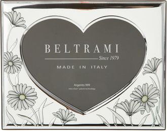 BELTRAMI Portafoto cuore fiori foto 13x18 cm Beltrami con argento Miro Silver