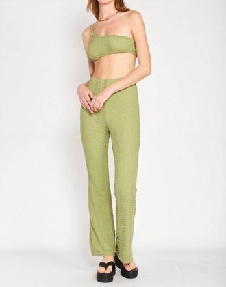 Emory Park Life Is Beautiful Pant Set In Meadow Green