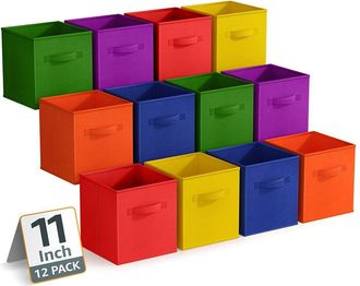 Sorbus 11In 12 Pack Fabric Storage Bins