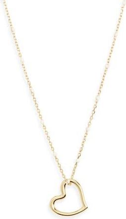Argento Vivo Open Heart Pendant Necklace in Gold at Nordstrom Rack