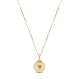 Electric Picks Beyond the Stars Zodiac Necklace in Gold- Virgo at Nordstrom