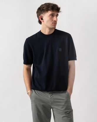Boss Orange by Hugo Boss Mens Dark Blue 404 T-Shirt in Dark_Navy - Dark Navy Cotton - Size X-Large