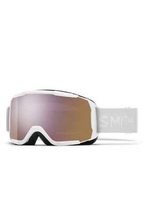 Smith Showcase Over the Glass ChromaPop 175mm Goggles in White Vapor /Rose Gold Mirror at Nordstrom