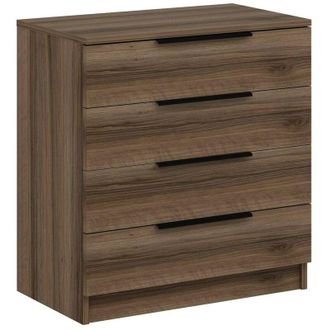Dmora Cassettiera elysee, Settimino multiuso, Com&ograve; camera da letto, Mobile con cassetti, 73x42 h77 cm, Noce - Dmora