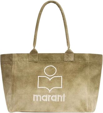 Isabel Marant Yenky Zip Tote - Dames - Shoppers - Groen - ONE Size - Katoen - Tassen