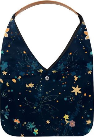 Generic Floral Small Pattern Reusable Lightweight Grocery Bags - Foldable Into Compact Pouch, Washable & Sturdy, Multipurpose for Shopping and Travel