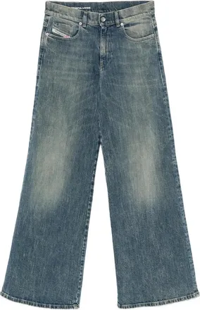 Diesel 1978 D-Akemi Faded Wide-leg Jeans