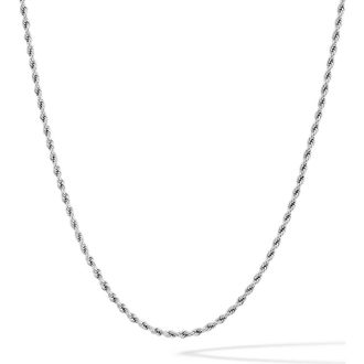 Vincero Mens Rope Chain Necklace in Silver at Nordstrom, Size 25