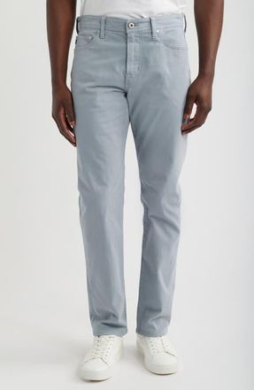 AG - Adriano Goldschmied Everett Stretch Sateen Slim Straight Pants in Soft Sky at Nordstrom, Size 40 X 32
