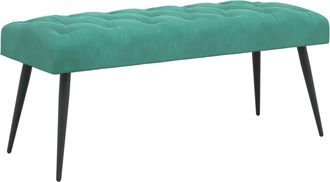 vidaXL Banco Con Tapicer&iacute;a Con Botones Tuquesa 110 X 40 X 46 Cm Vidaxl