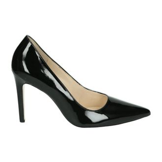 Högl Schoenen, Dames, Zwart, 40 1/2 EU, Leer, Zwarte Pumps met Rubberen Zool