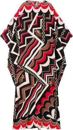 Pucci Abito lungo con stampa Istrice - Nero