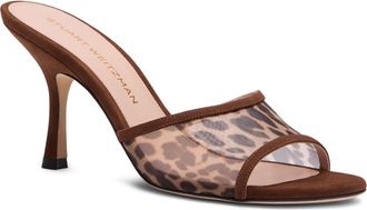 Stuart Weitzman Bare It All Slide Sandal in Classic/cigar at Nordstrom, Size 6.5