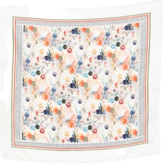 D'Aniello Abstract-pattern Silk Scarf