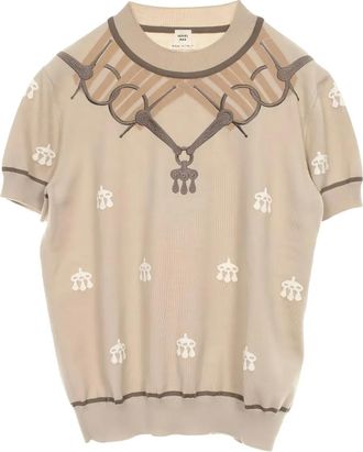 Hermès intarsia-knit top - Brown