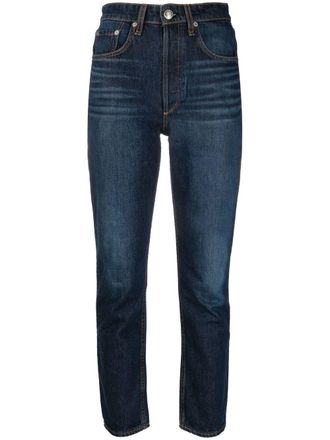 Rag & Bone Jeans slim Nina a vita alta - Blu