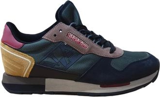 Napapijri Groene Leren/Stoffen Lage Sneakers - Heren - Sneakers - Groen - 43 EU - Leer - Schoenen
