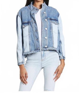 Dear John Denim Celine Long Sleeve Denim Jacket In Palm Bay