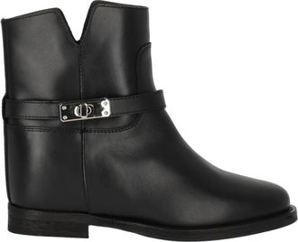Via Roma 15 Tronc Spacco Enkellaars - Dames - Enkellaarsjes - Zwart - 39 EU - Leer - Schoenen