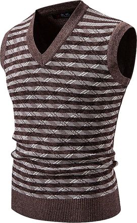 Generic Mens Sleeveless Jumpers & Knitted Gilets Mens Sleeveless Knitted Jumper Sleeveless Knitwear Jumper Slipover Knitwear Sweater Tank Tops