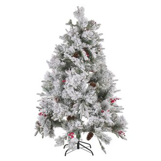 Beliani &Aacute;rbol De Navidad Verde Material Sint&eacute;tico 180 Cm Efecto Nieve Planta Artificial Decoraci&oacute;n Hogar Masala