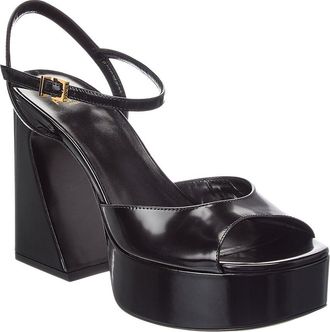 Fendi Fendi Arco Leather Platform Sandal