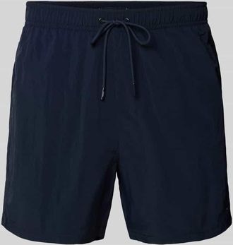 Tommy Hilfiger Regular Fit Badehose mit Logo Stitching in Dunkelblau, Gr&ouml;&szlig;e XXL