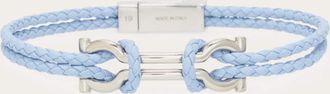 Ferragamo Men Double Gancini bracelet (20cm) Blue