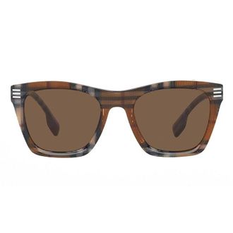 Burberry Plaid-Patterned Frame Sunglasses - Brown