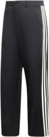 adidas 3-Stripes Pliss&eacute; Broek - Heren - Trainingsbroeken - Zwart - W30 - Katoen - Fitness