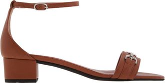 Bally Cloto Leather Ankle-Strap Sandals, Brand Size 37.5 ( US Size 7 )
