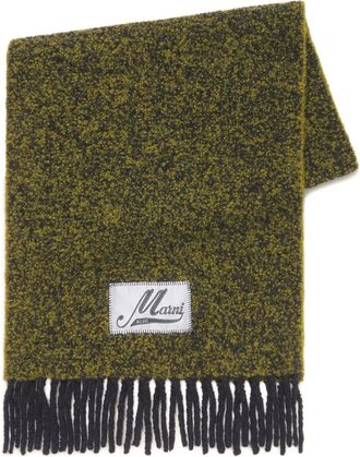 Marni Sciarpa con frange - Verde