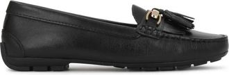 Kazar Zwarte mocassins van natuurlijk leer met sluitingen - Dames - Loafers - Zwart - 38 EU - Leer - Schoenen