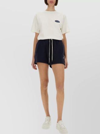 Autry elastic waistband shorts with side and back pockets