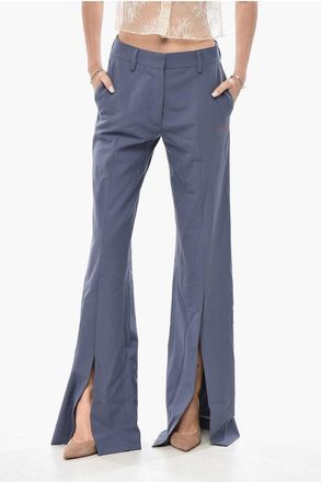 Off-white Wool-Blend 4-Pocket Pants with Ankle Slit size 40