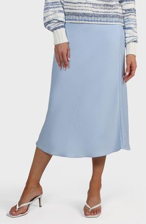 Matty M Phoebe Midi Slipskirt in Powder Blue at Nordstrom Rack, Size Medium