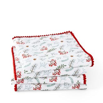 La Redoute Interieurs Set van 4 tafelservetten, Winter berry